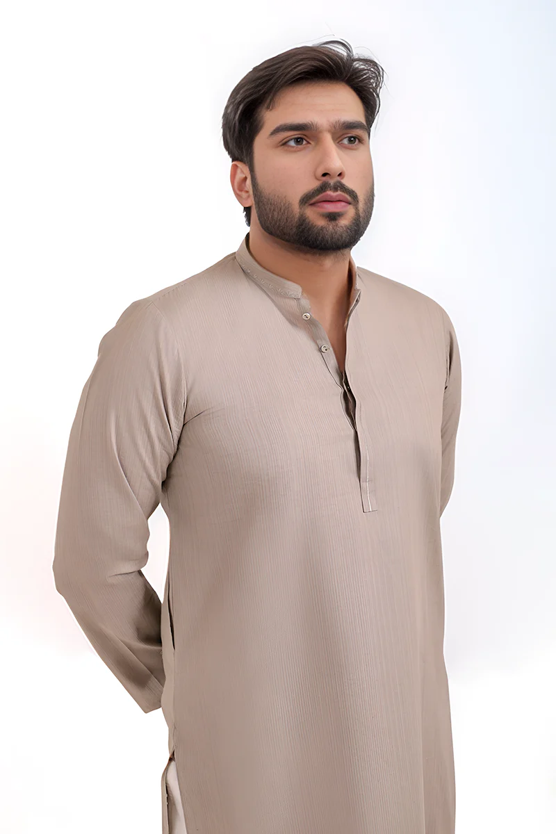 S-Green-Cotton Fancy-Kurta - (M25KUE1039) - Image 3