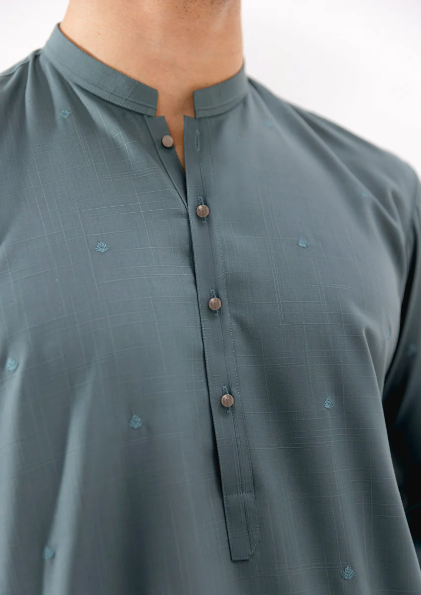 Aqua-Blended-Kurta - (M25KUE1041) - Image 6