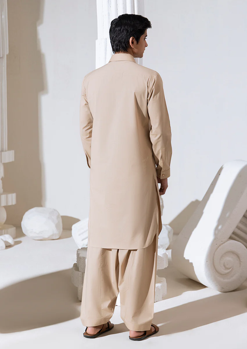 L-Brown-Blended-Shalwar Suit  - (M25SSE2037) - Image 2