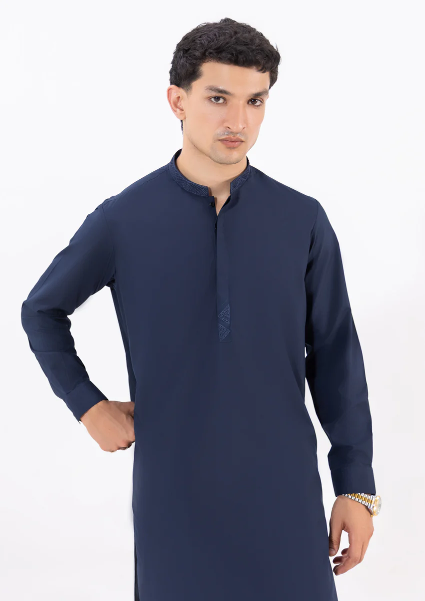 D-Navy-Blended-Shalwar Suit - (M25SSE2042) - Image 3