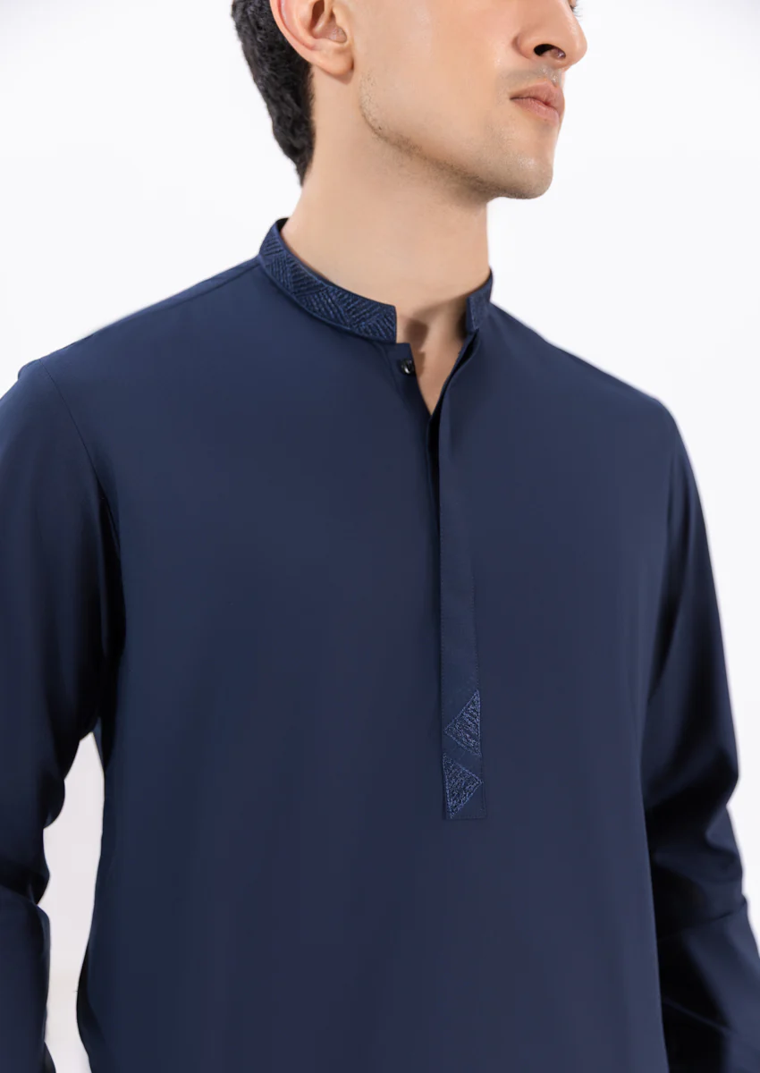 D-Navy-Blended-Shalwar Suit - (M25SSE2042) - Image 4