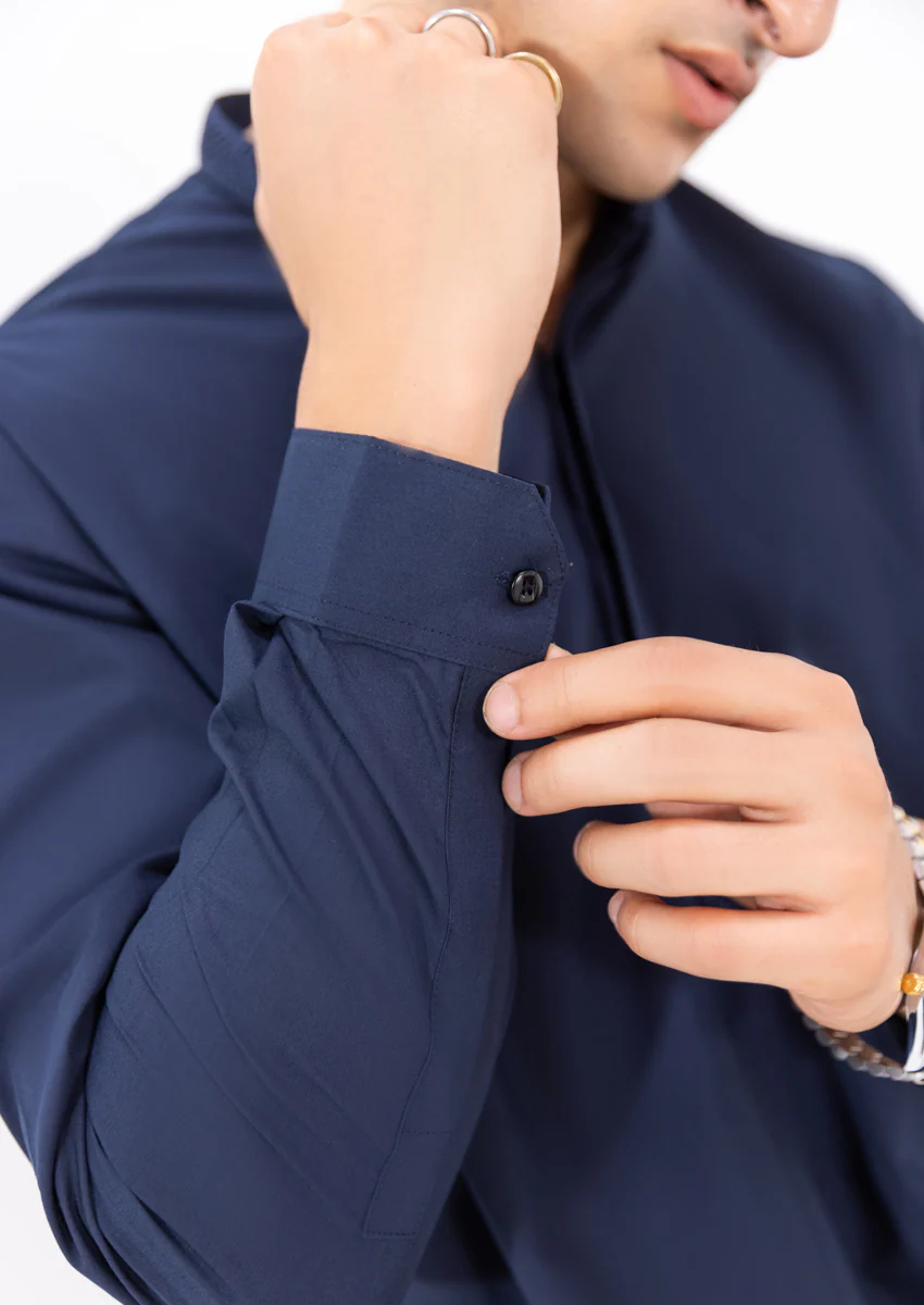 D-Navy-Blended-Shalwar Suit - (M25SSE2042) - Image 6