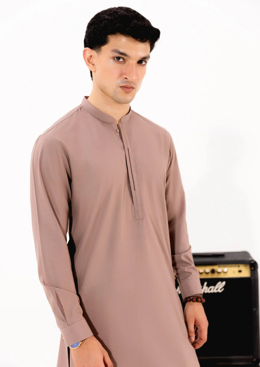 L-Brown-Blended-Shalwar Suit - (M25SSE2057) - Image 4