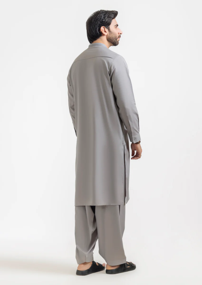 L-Grey-Blended-Shalwar Suit - (M25SSE2060) - Image 2