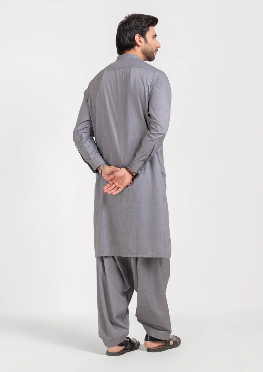 C-Grey-Blended-Shalwar Suit - (M25SSE2069) - Image 2