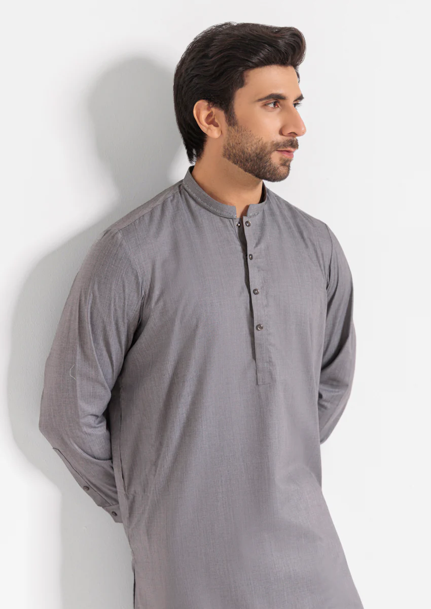 C-Grey-Blended-Shalwar Suit - (M25SSE2069) - Image 3