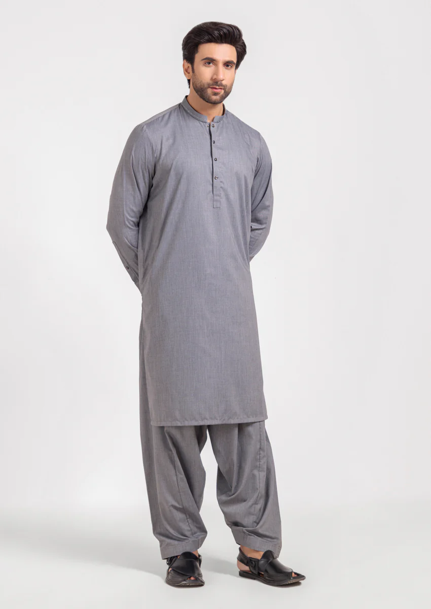 C-Grey-Blended-Shalwar Suit - (M25SSE2069) - Image 4