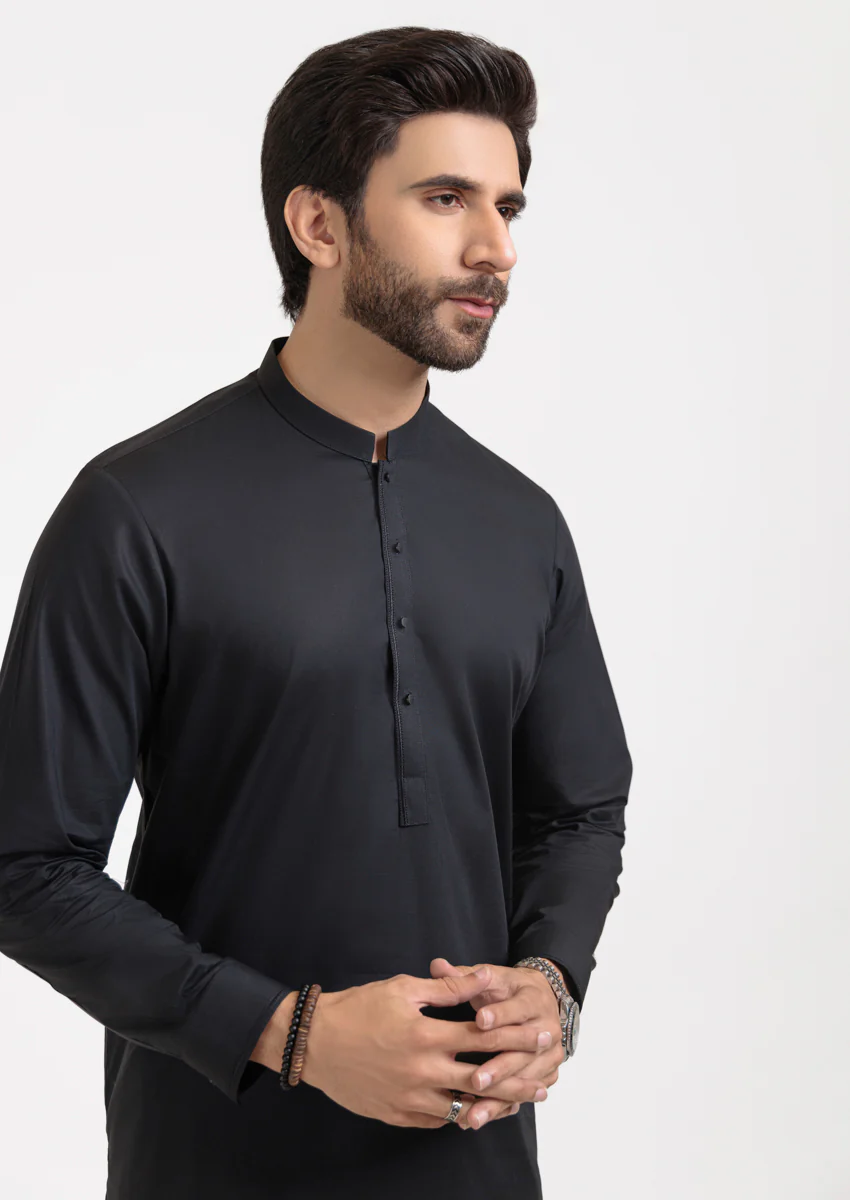 Black-Blended-Shalwar Suit - (M25SSE2094) - Image 6