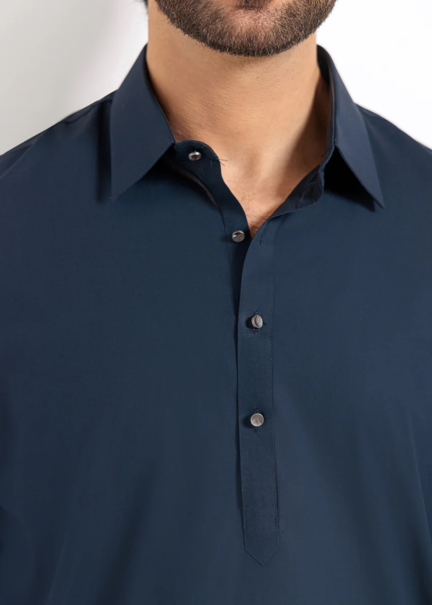 N-Blue-Blended-Shalwar Suit - (M25SSE2095) - Image 3