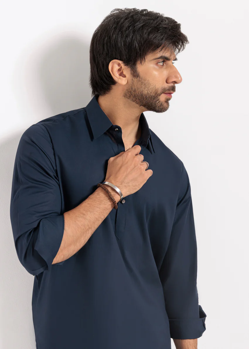 N-Blue-Blended-Shalwar Suit - (M25SSE2095) - Image 4