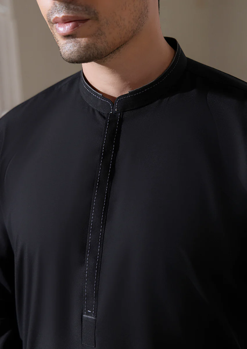 Black-Blended-Shalwar Suit - (M25SSS2001) - Image 3