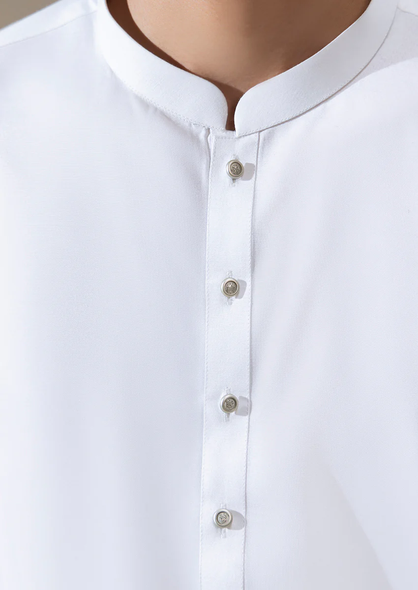 O-White-Blended-Shalwar Suit  - (M25SSS2002) - Image 3