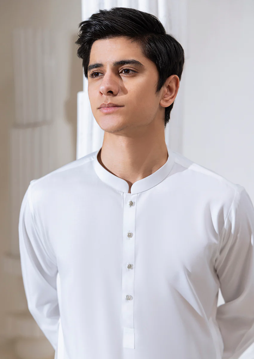 O-White-Blended-Shalwar Suit  - (M25SSS2002) - Image 5