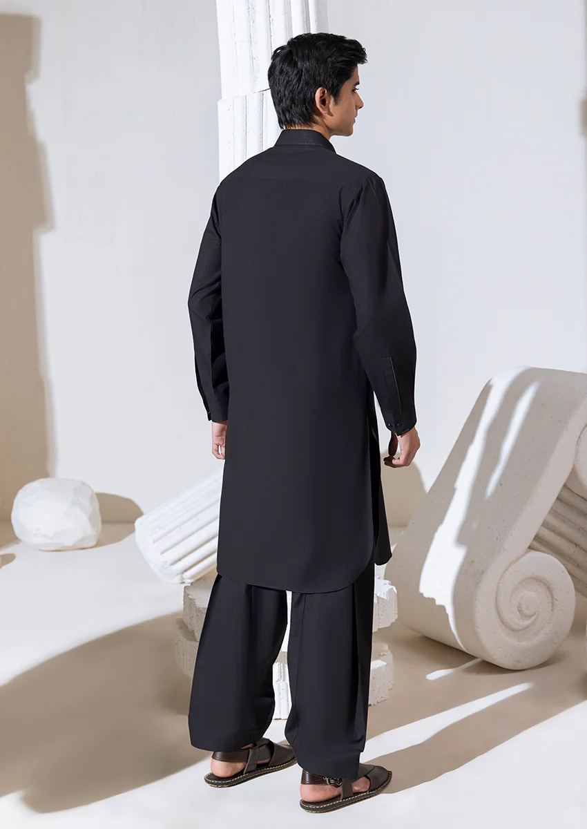 C-Black-Blended-Shalwar Suit  - (M25SSS2008) - Image 5