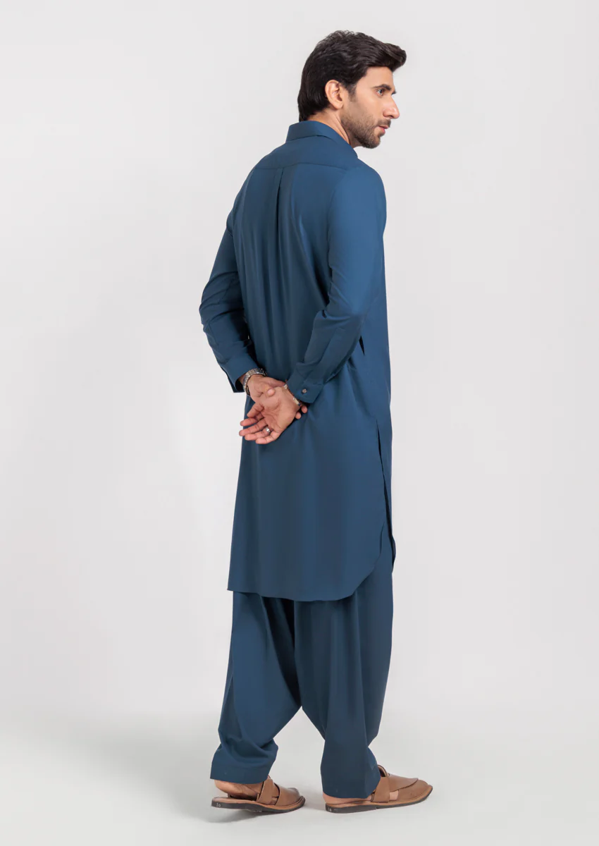 Teal-Blended-Shalwar Suit - (M25SSS2016) - Image 2