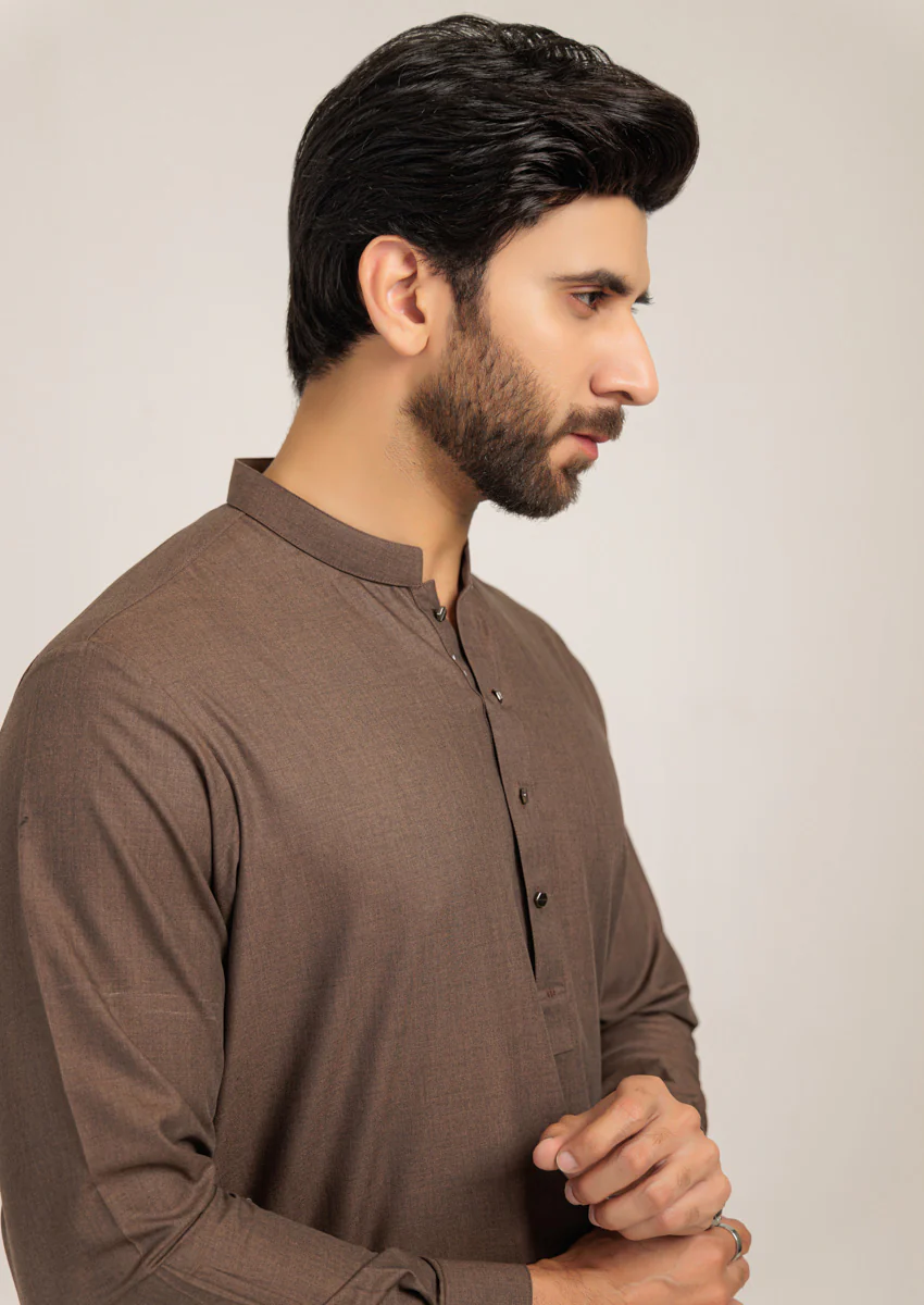 Brown-Blended-Shalwar Suit - (M25SSS2023) - Image 3
