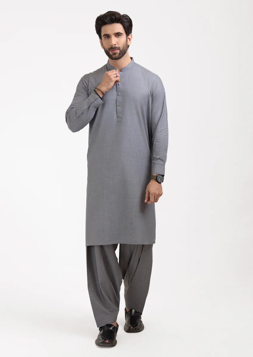 Grey-Blended-Shalwar Suit - (M25SSS2025) - Image 3