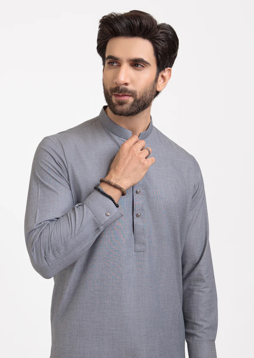 Grey-Blended-Shalwar Suit - (M25SSS2025) - Image 5