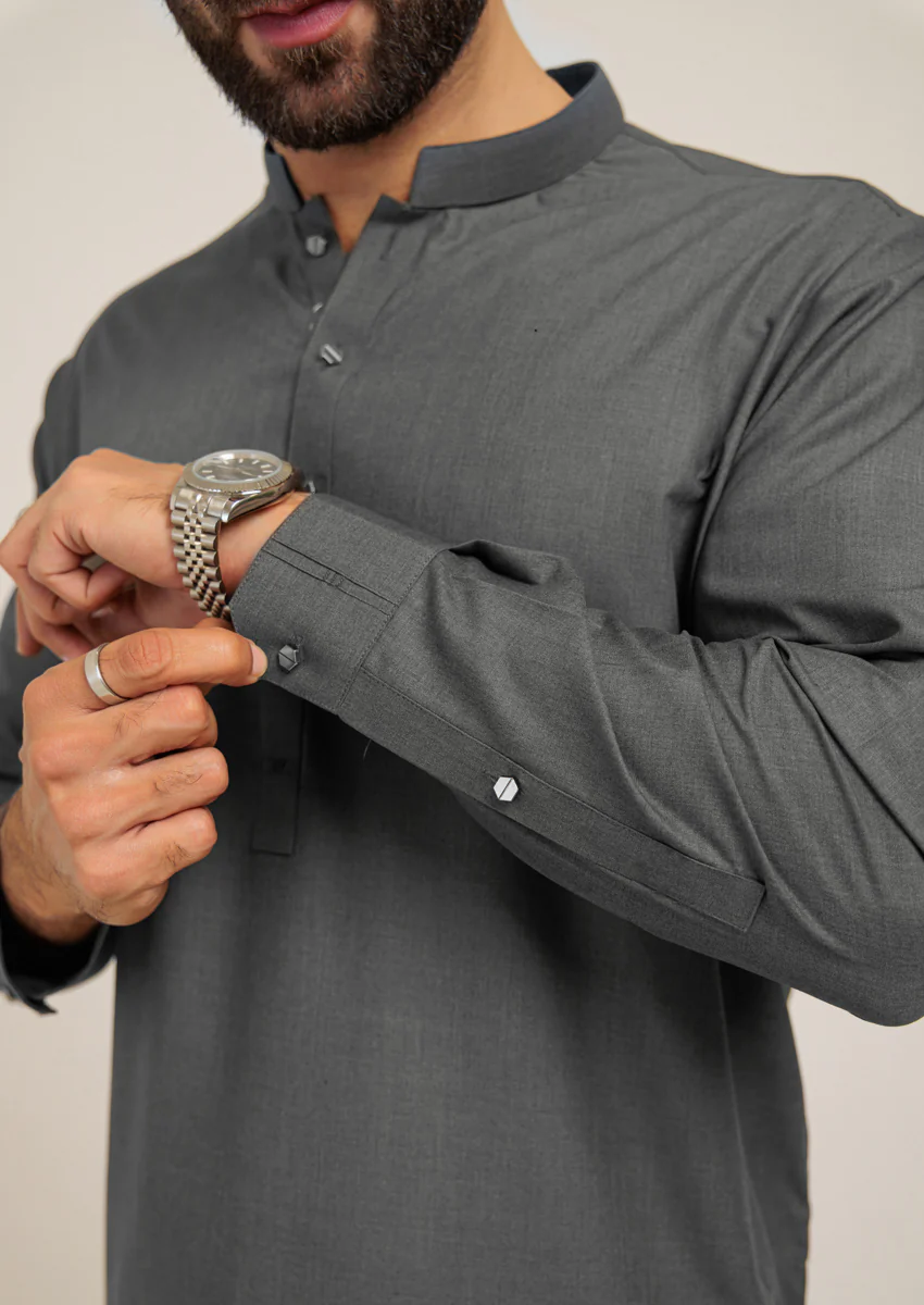 Charcoal-Blended-Shalwar Suit - (M25SSS2026) - Image 4