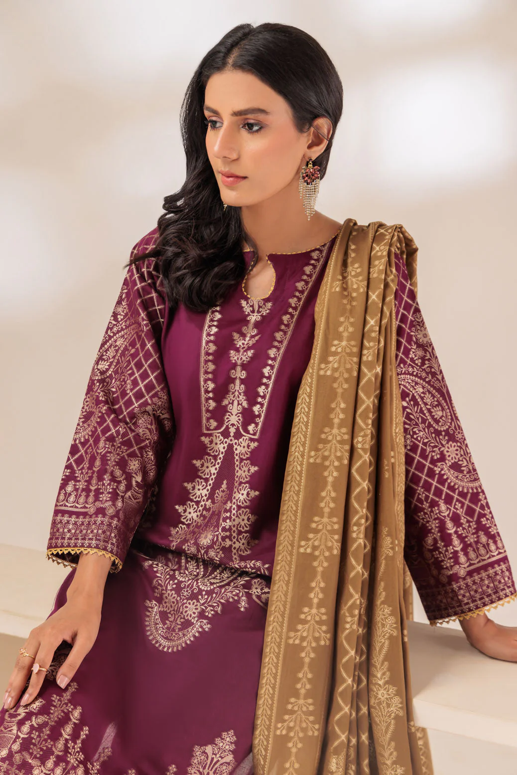 MAGENTA-JACQUARD-3 PIECE (PWJ5233P05) - Image 5