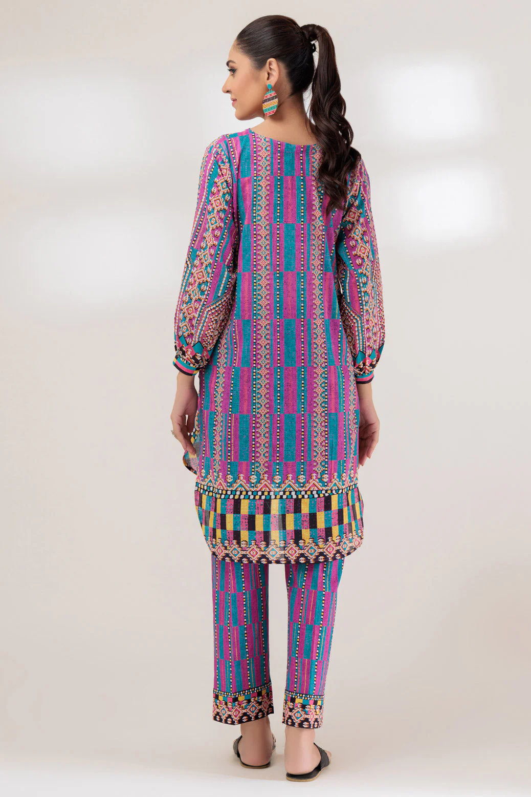 MAGENTA-LAWN-2 PIECE (BAAK232P01) - Image 2