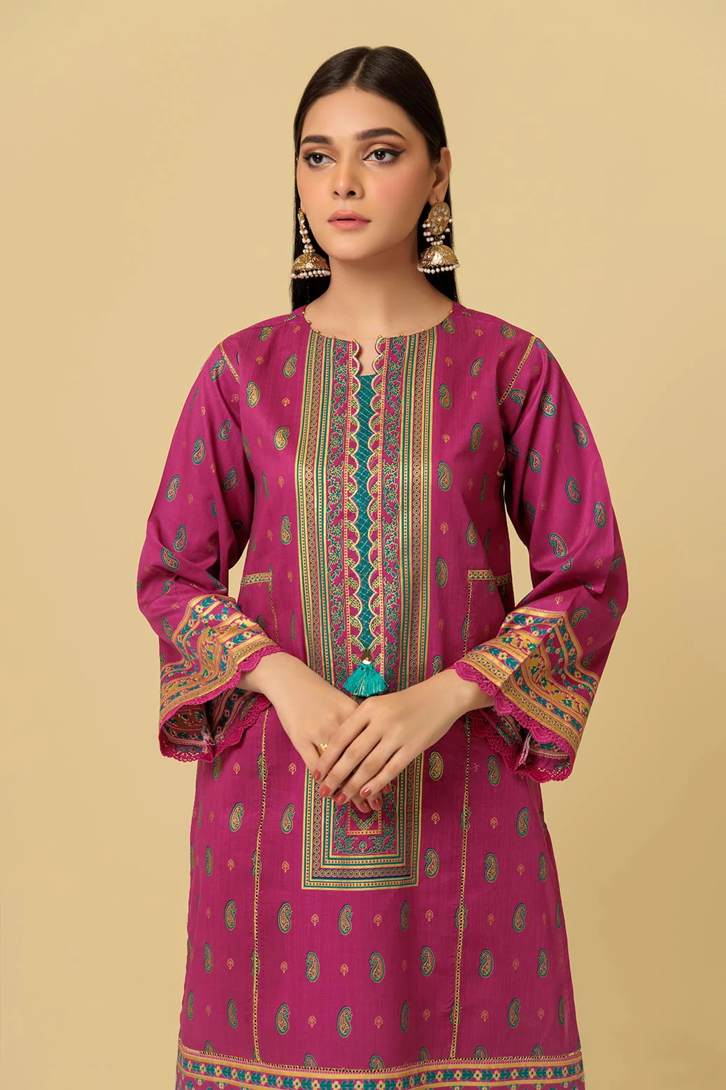 MAGENTA-LAWN-2 PIECE (SAS232P35) - Image 3