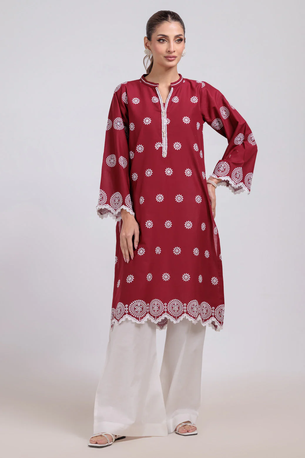 MAROON-CAMBRIC-1 PIECE (PWS6241P03) - Image 5