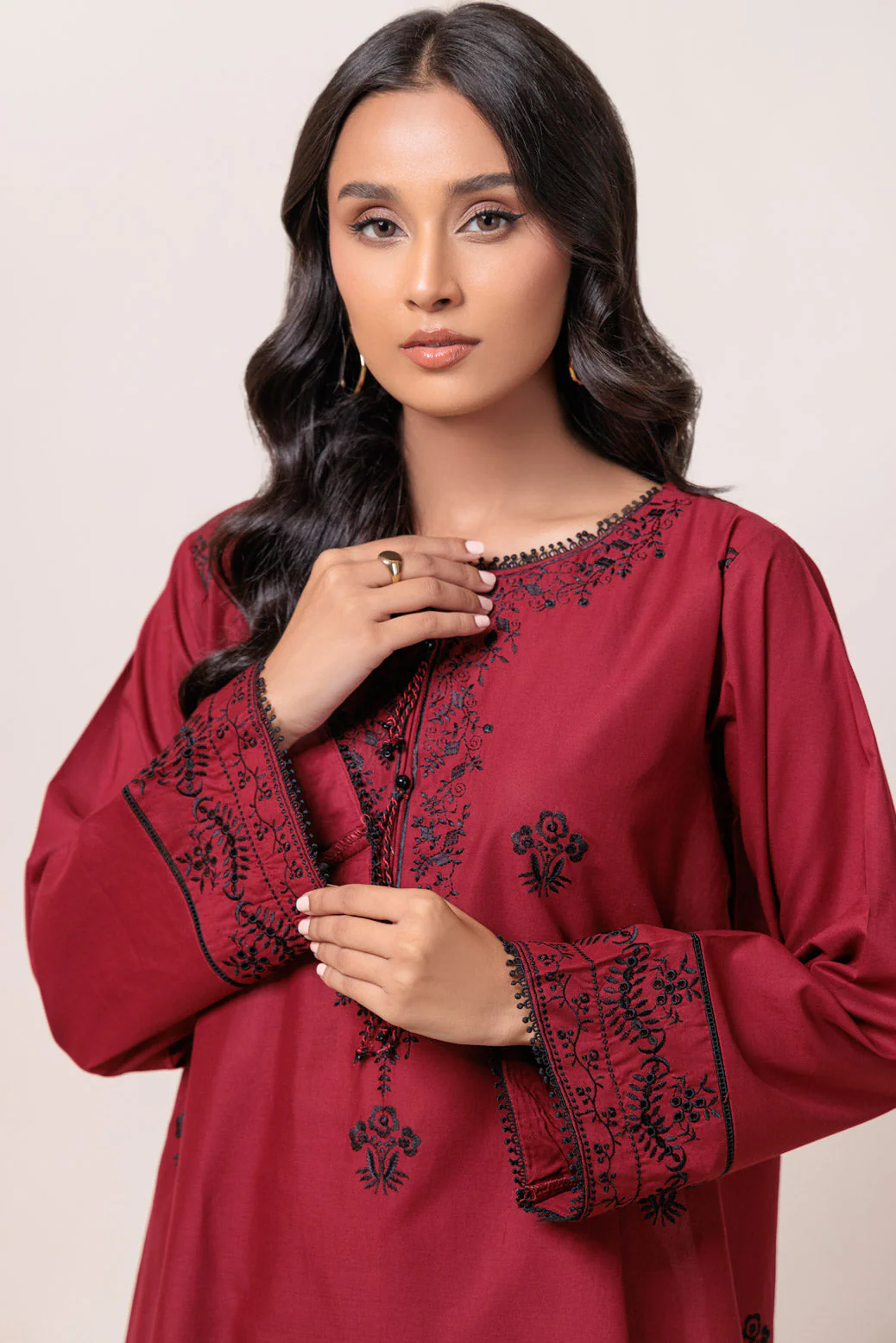 MAROON-CAMBRIC-2 PIECE (BS6242P10) - Image 3