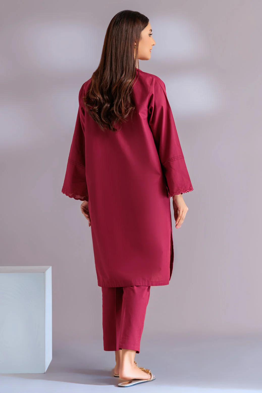 MAROON-CAMBRIC-2 PIECE (SRLS232P19) - Image 5