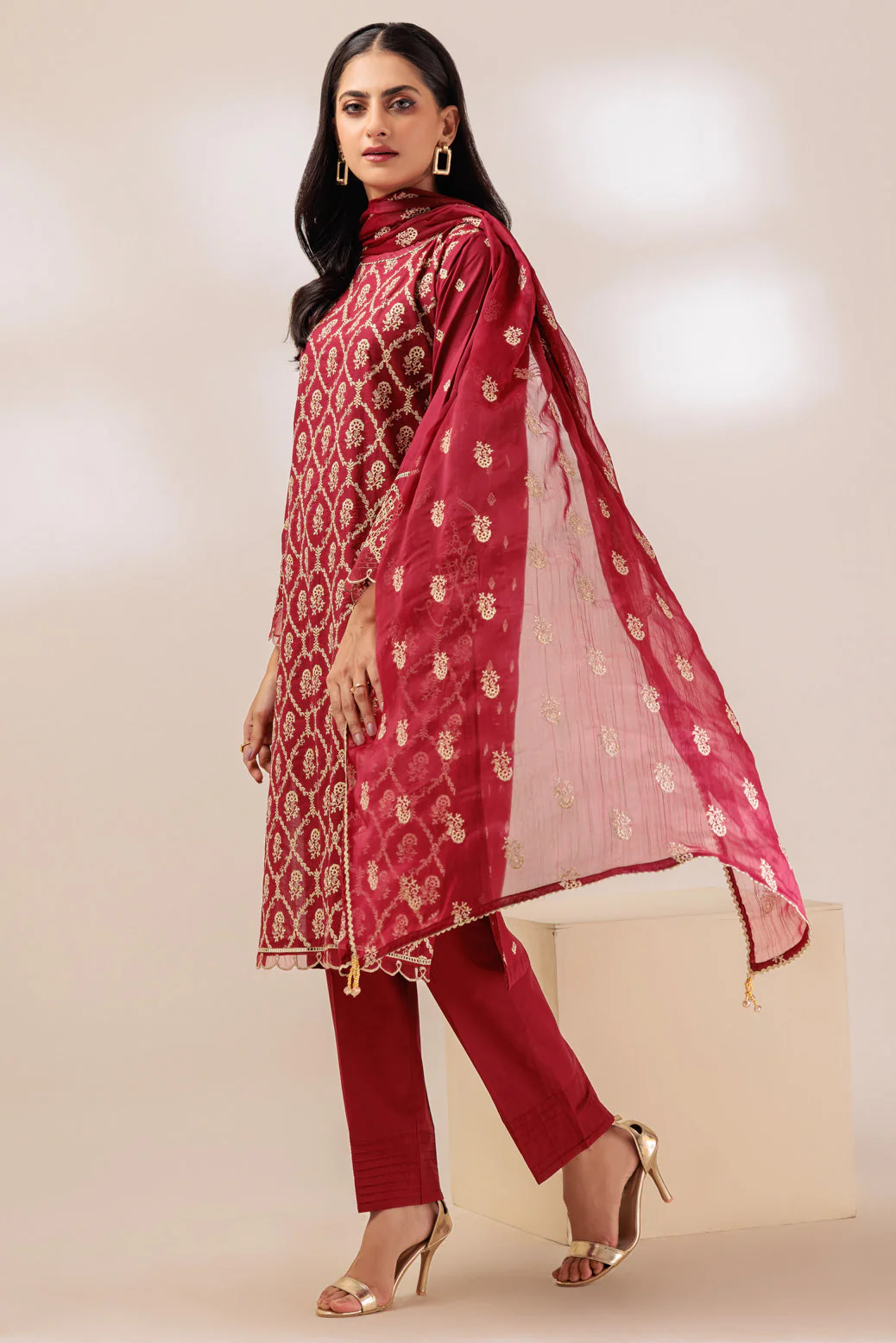 MAROON-CAMBRIC-3 PIECE (BSSS233P14) - Image 3