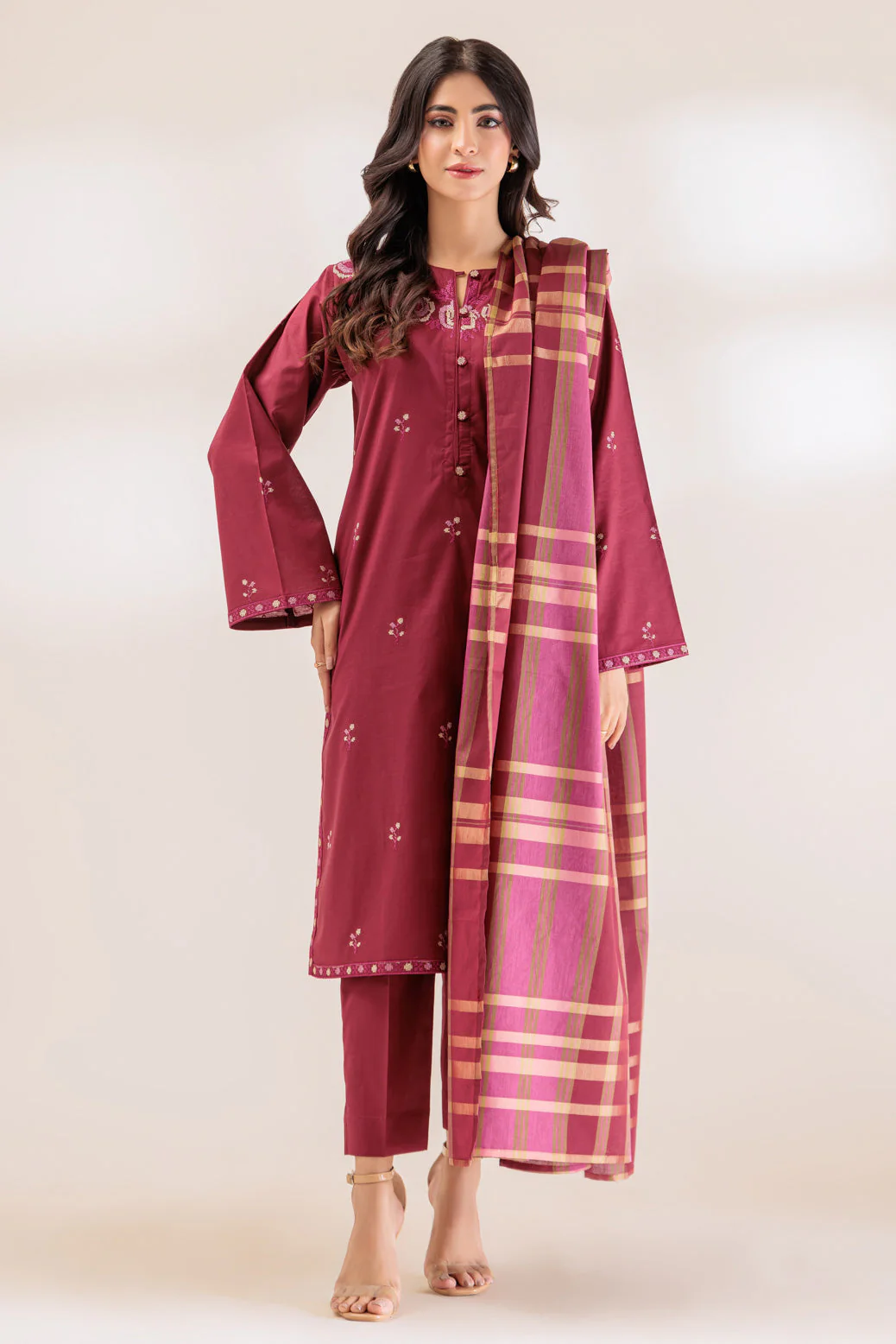 MAROON-CAMBRIC-3 PIECE (PWS2233P08) - Image 3
