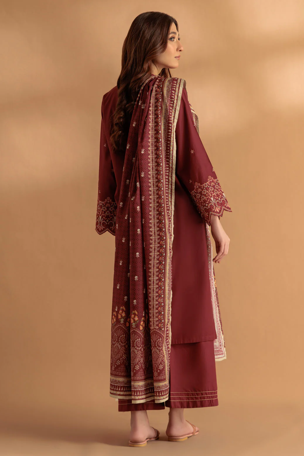 MAROON-CAMBRIC-3 PIECE (SS1243P16) - Image 3