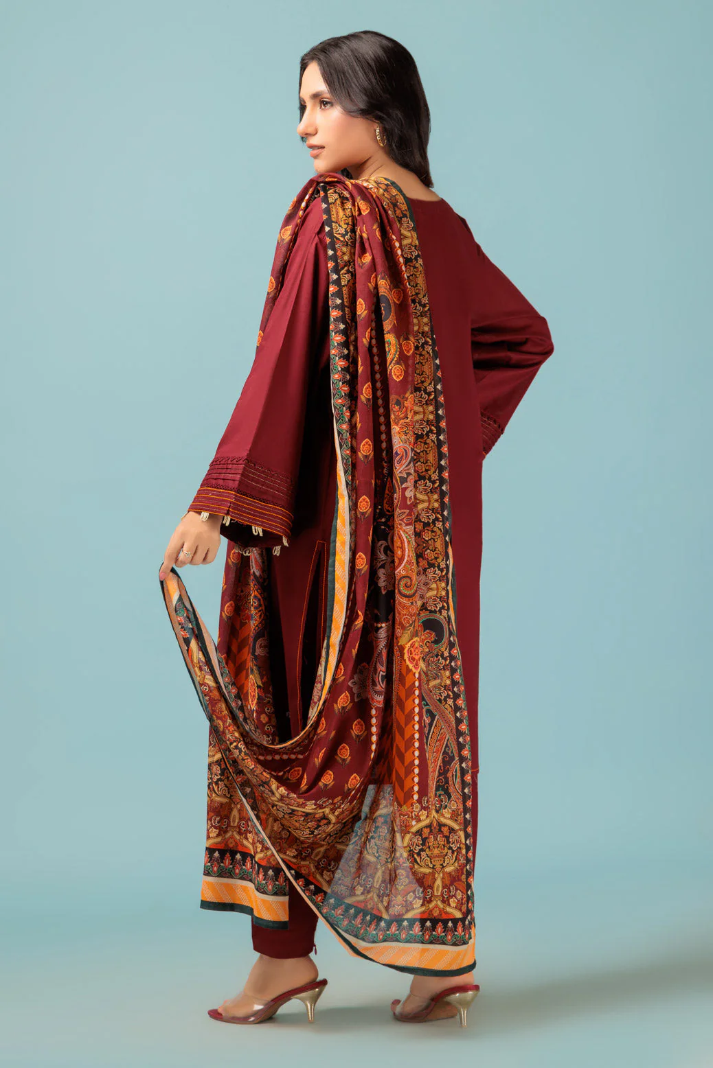 MAROON-CAMBRIC-3 PIECE (SSS233P108) - Image 5