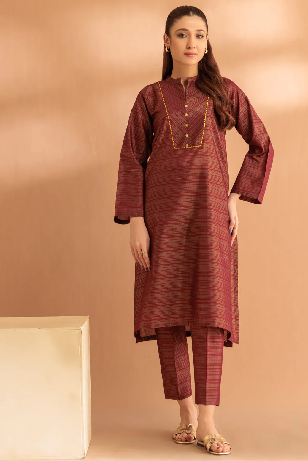 MAROON-DYED-2 PIECE (SS2242P09) - Image 4