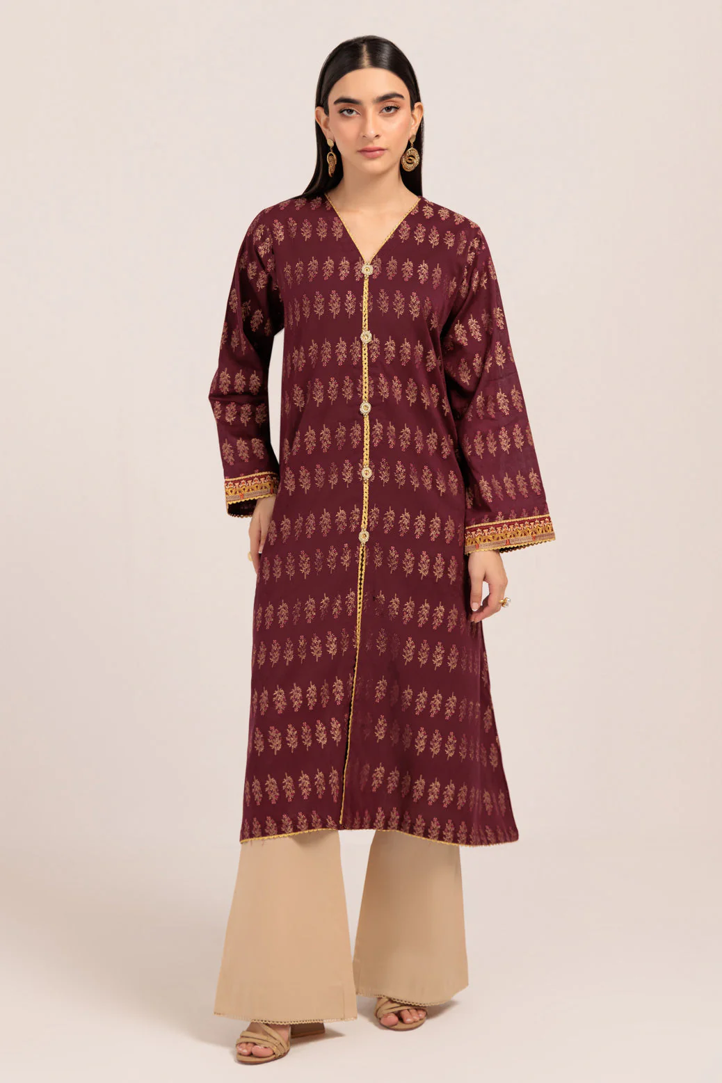 MAROON-JACQUARD-1 PIECE (PWS2241P04) - Image 2