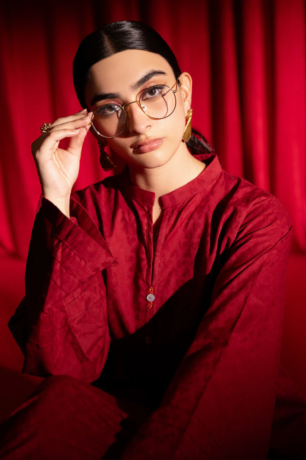MAROON-JACQUARD-1 PIECE (PWS6241P17) - Image 2