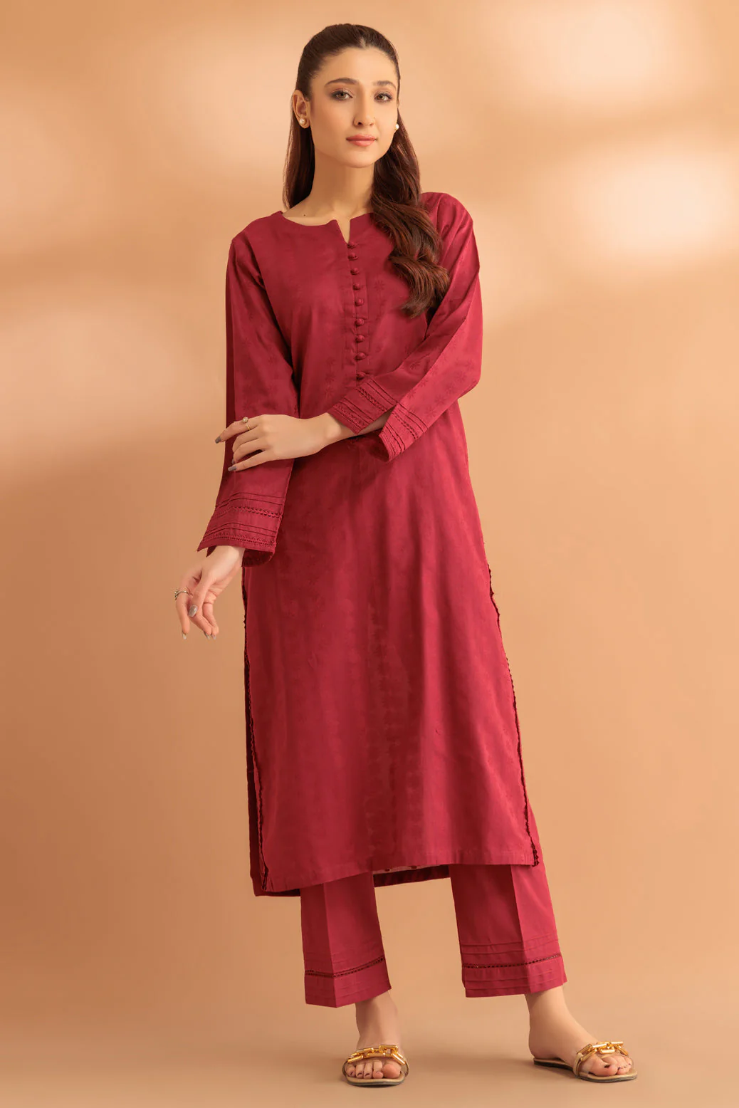 MAROON-JACQUARD-2 PIECE (SS2242P37) - Image 5