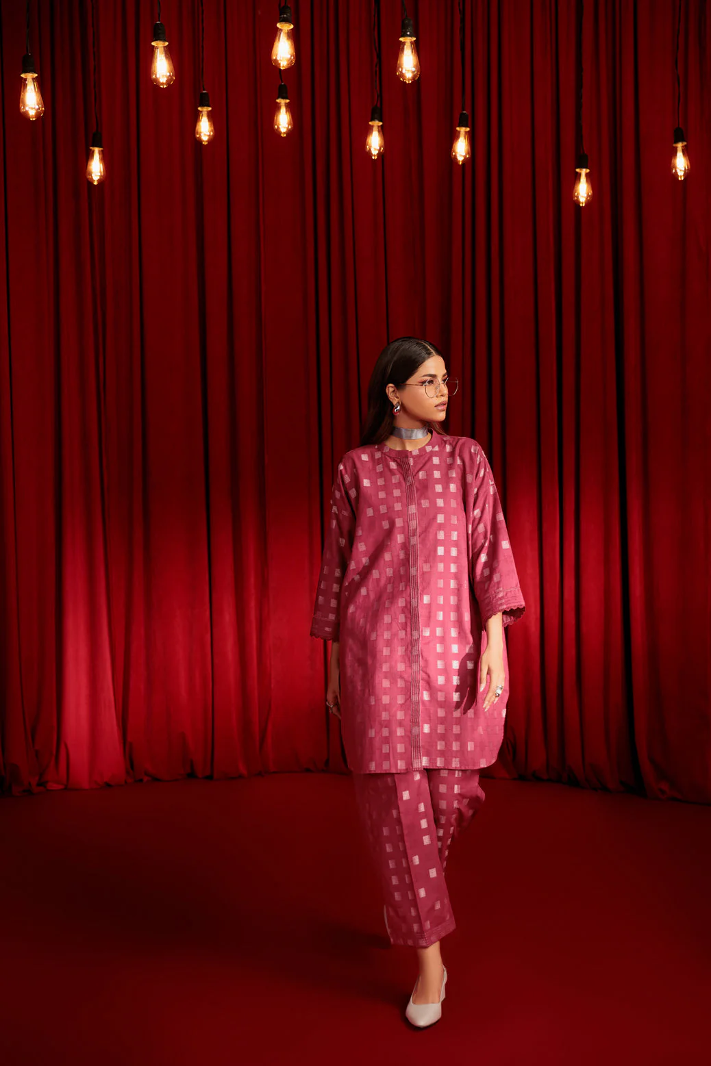 MAROON-JACQUARD-2 PIECE (WS7242P04) - Image 3