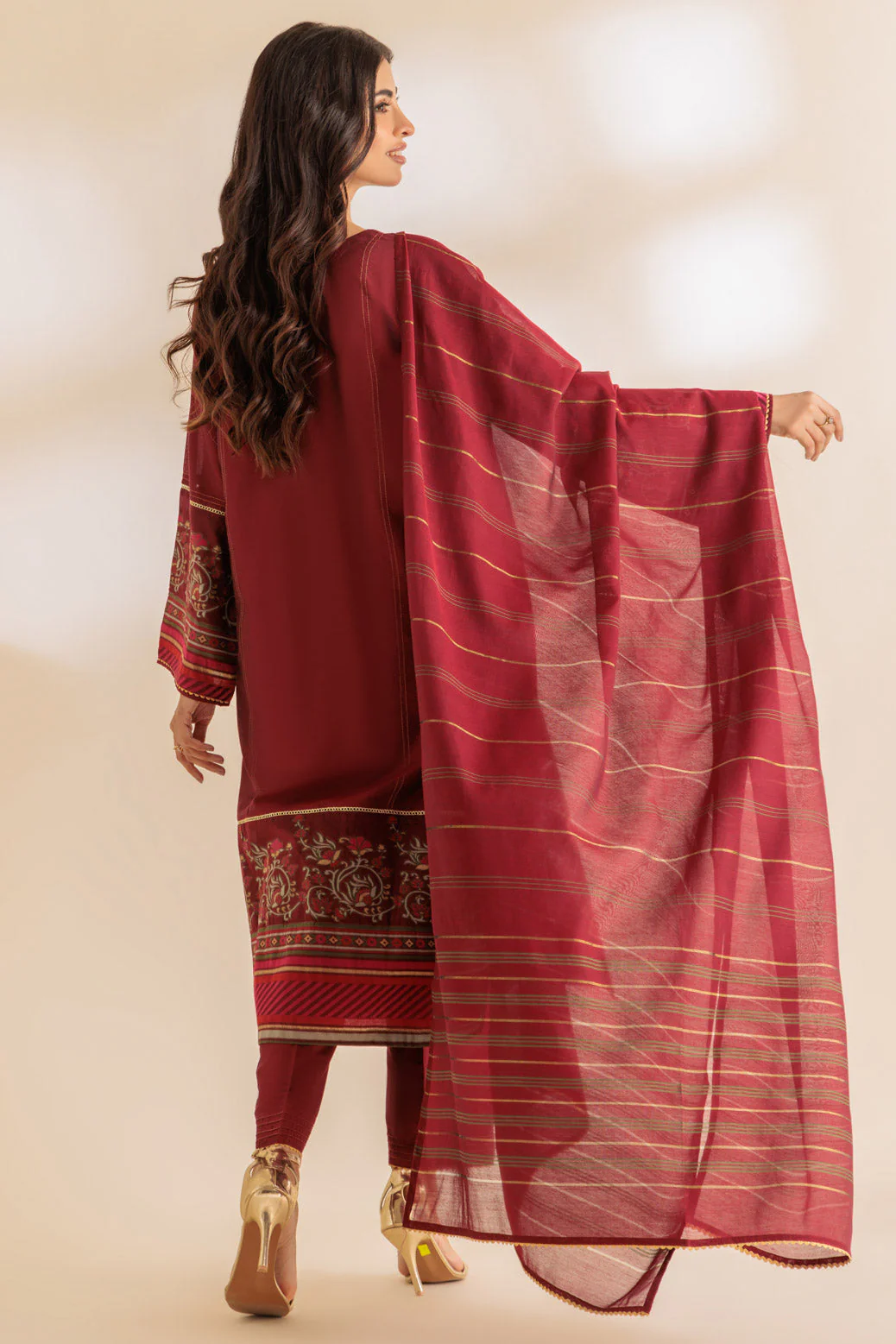 MAROON-JACQUARD-3 PIECE (2S24C3P191) - Image 5