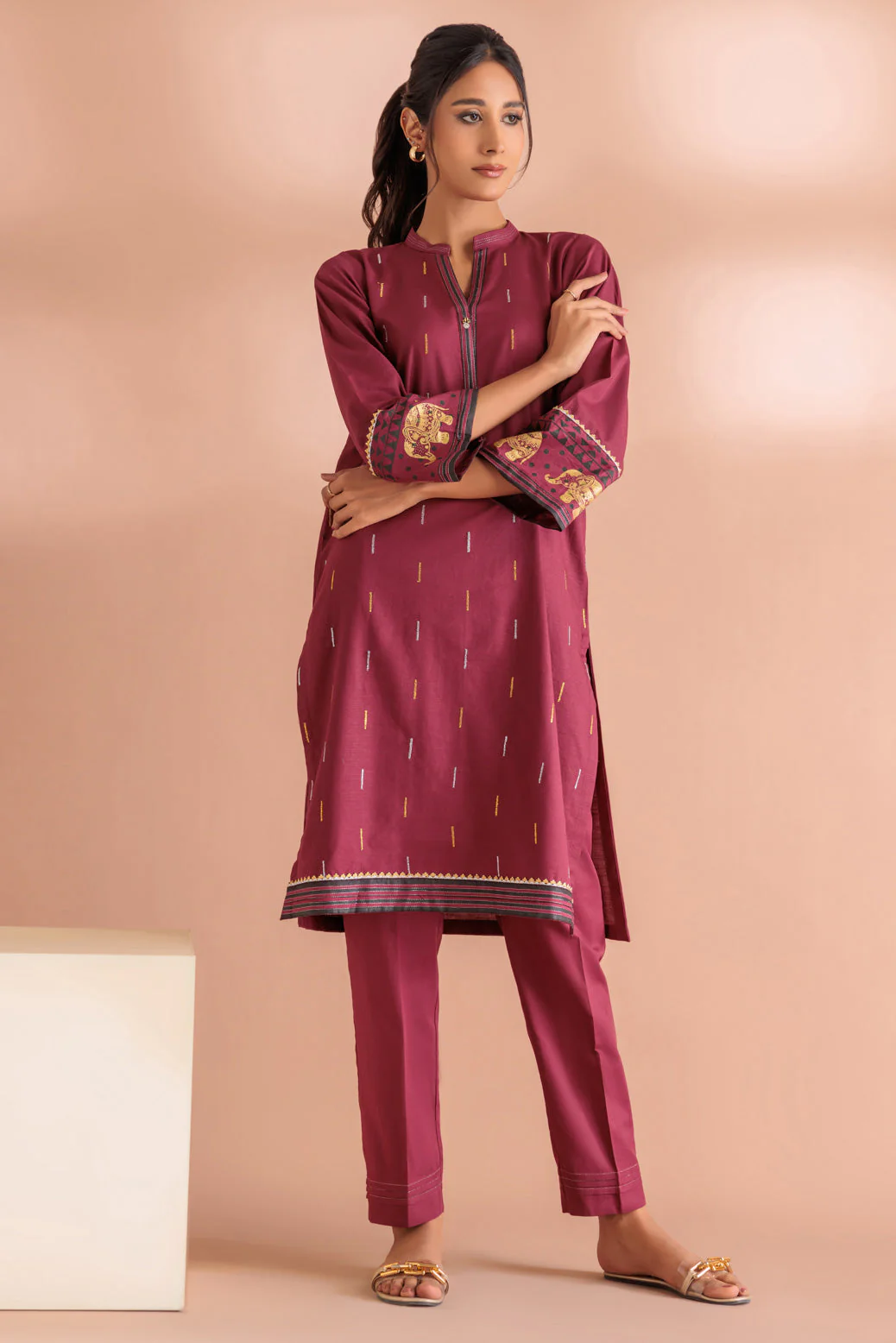 MAROON-KHADDAR-2 PIECE (WS6232P15) - Image 4