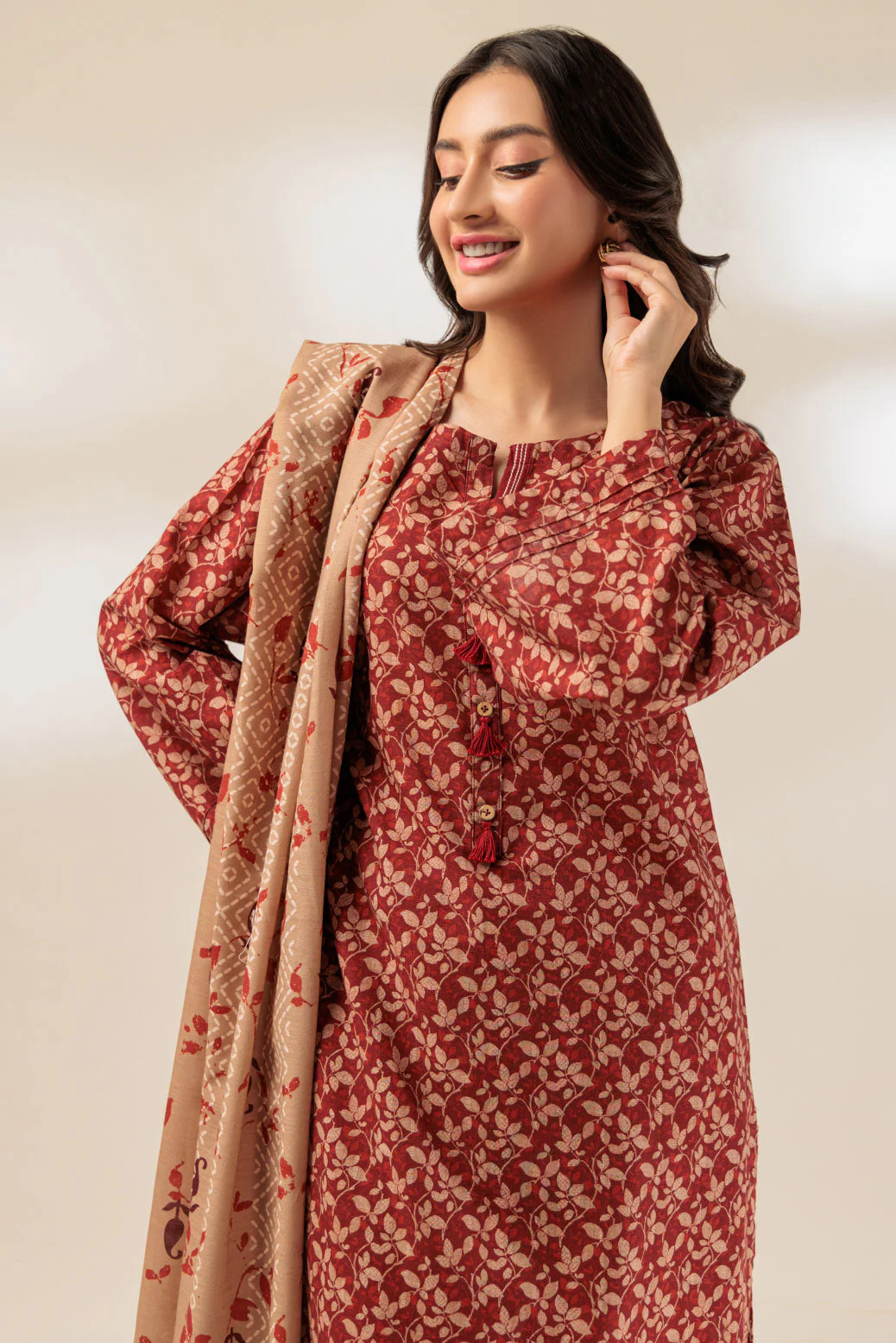 MAROON-KHADDAR-3 PIECE (WS2243P01) - Image 4