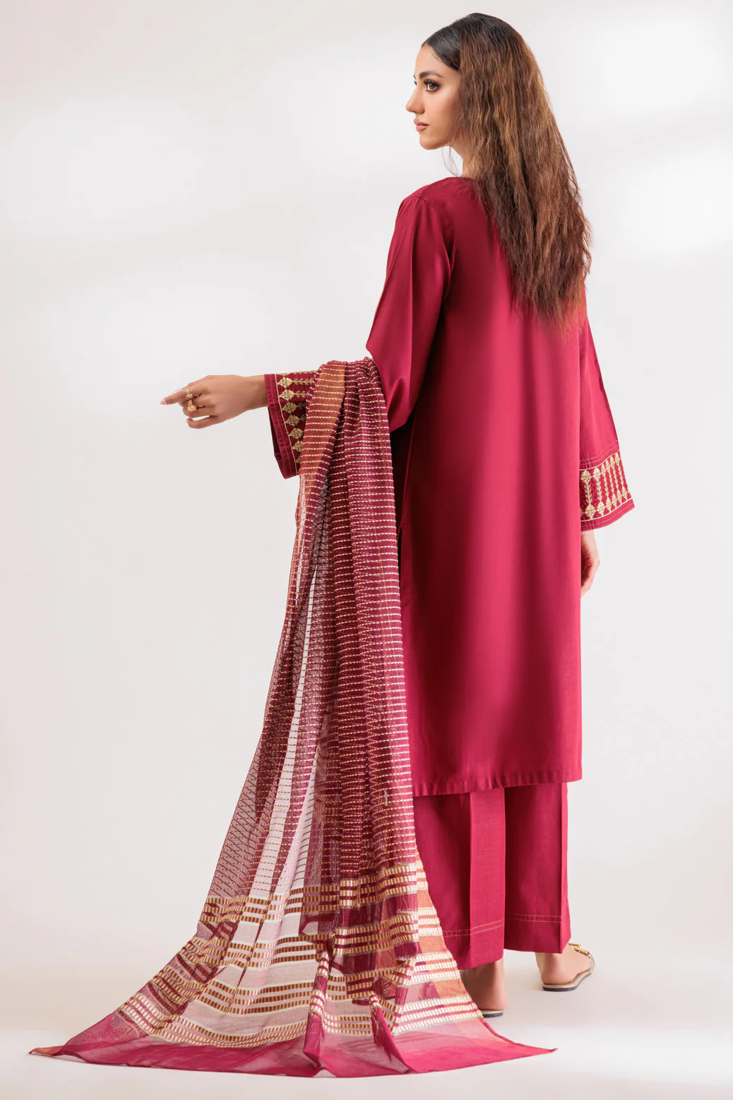 MAROON-KHADDAR-3 PIECE (WS5233P13) - Image 5