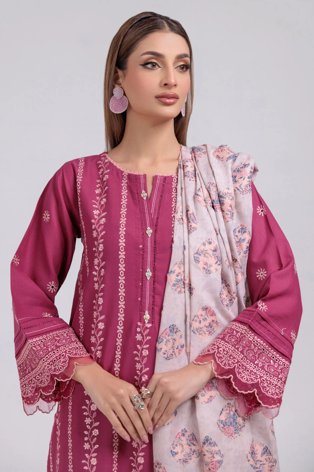 MAROON-KHADDAR-3 PIECE (WS6243P20) - Image 2