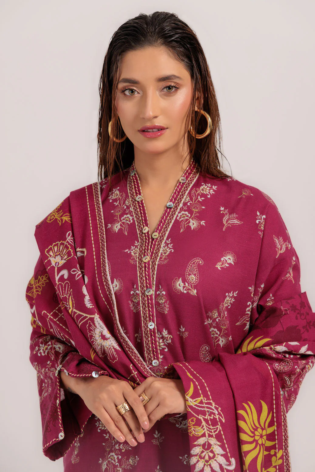 MAROON-KHADDAR-3 PIECE (WS6243P44) - Image 3