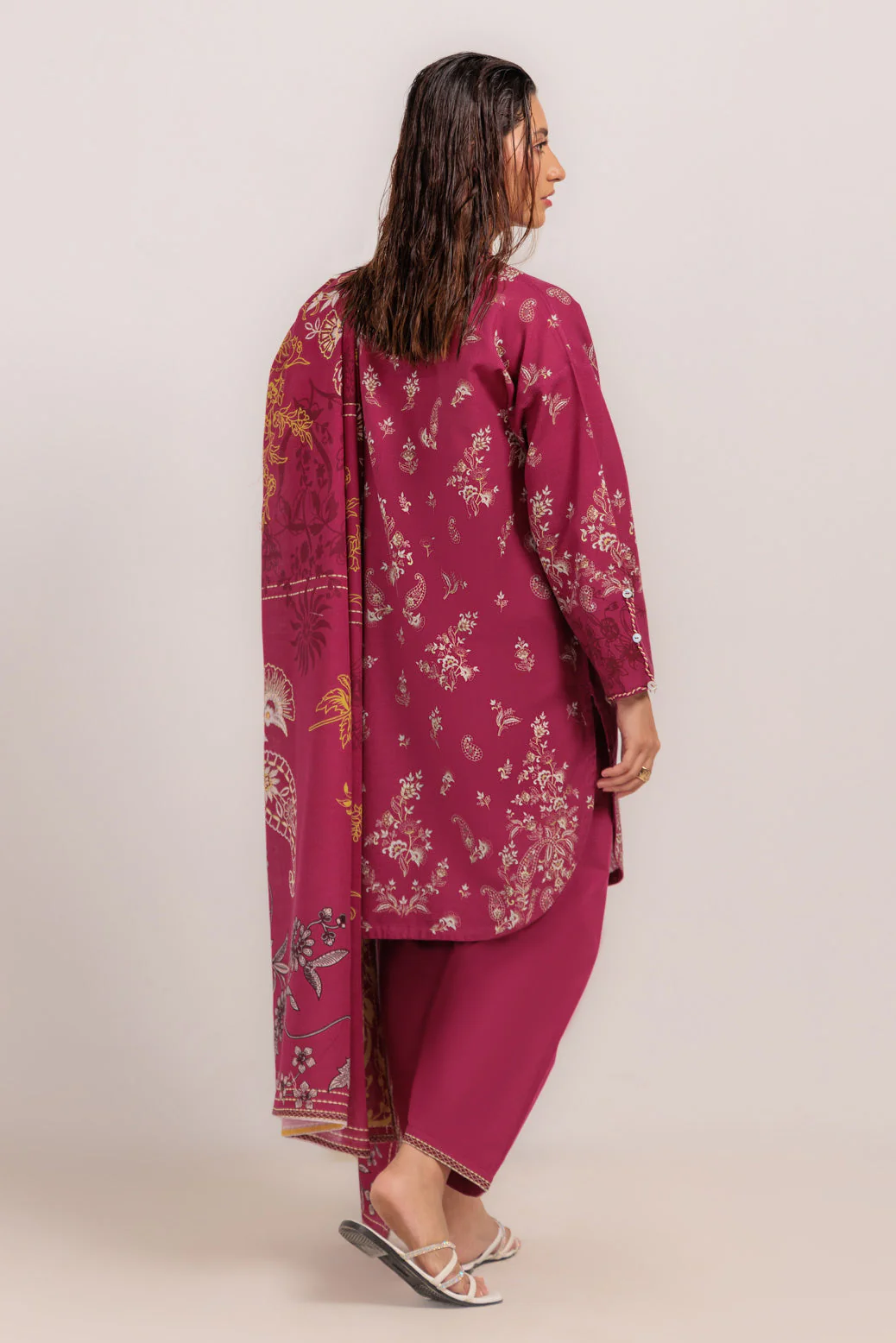 MAROON-KHADDAR-3 PIECE (WS6243P44) - Image 5