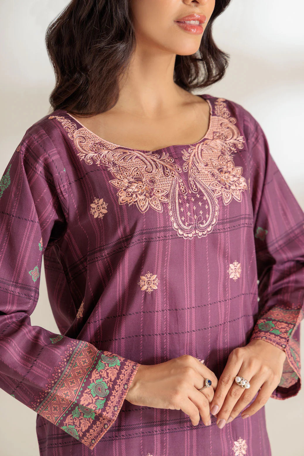 MAROON-LAWN-2 PIECE (2S24B2P221) - Image 2