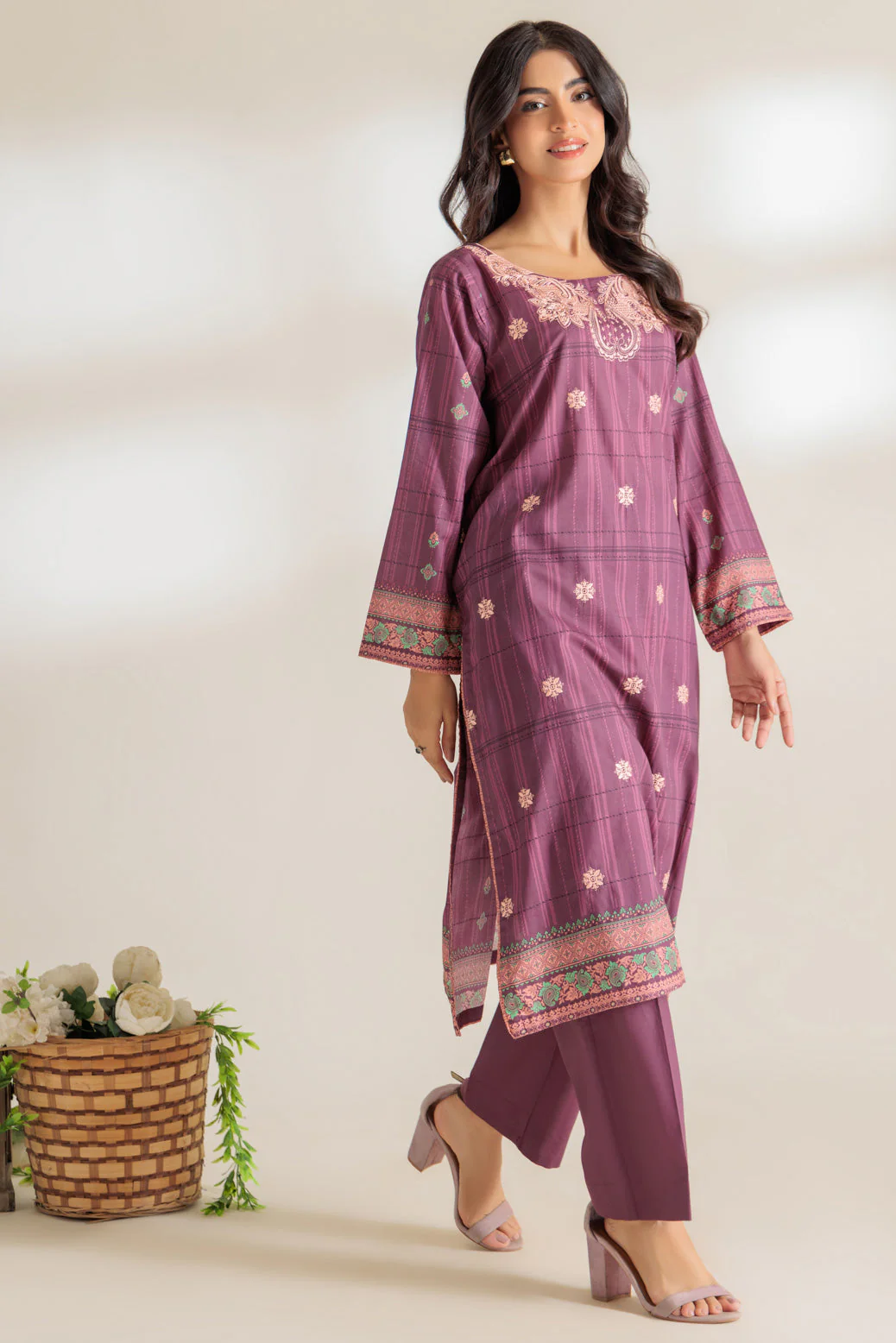 MAROON-LAWN-2 PIECE (2S24B2P221) - Image 4