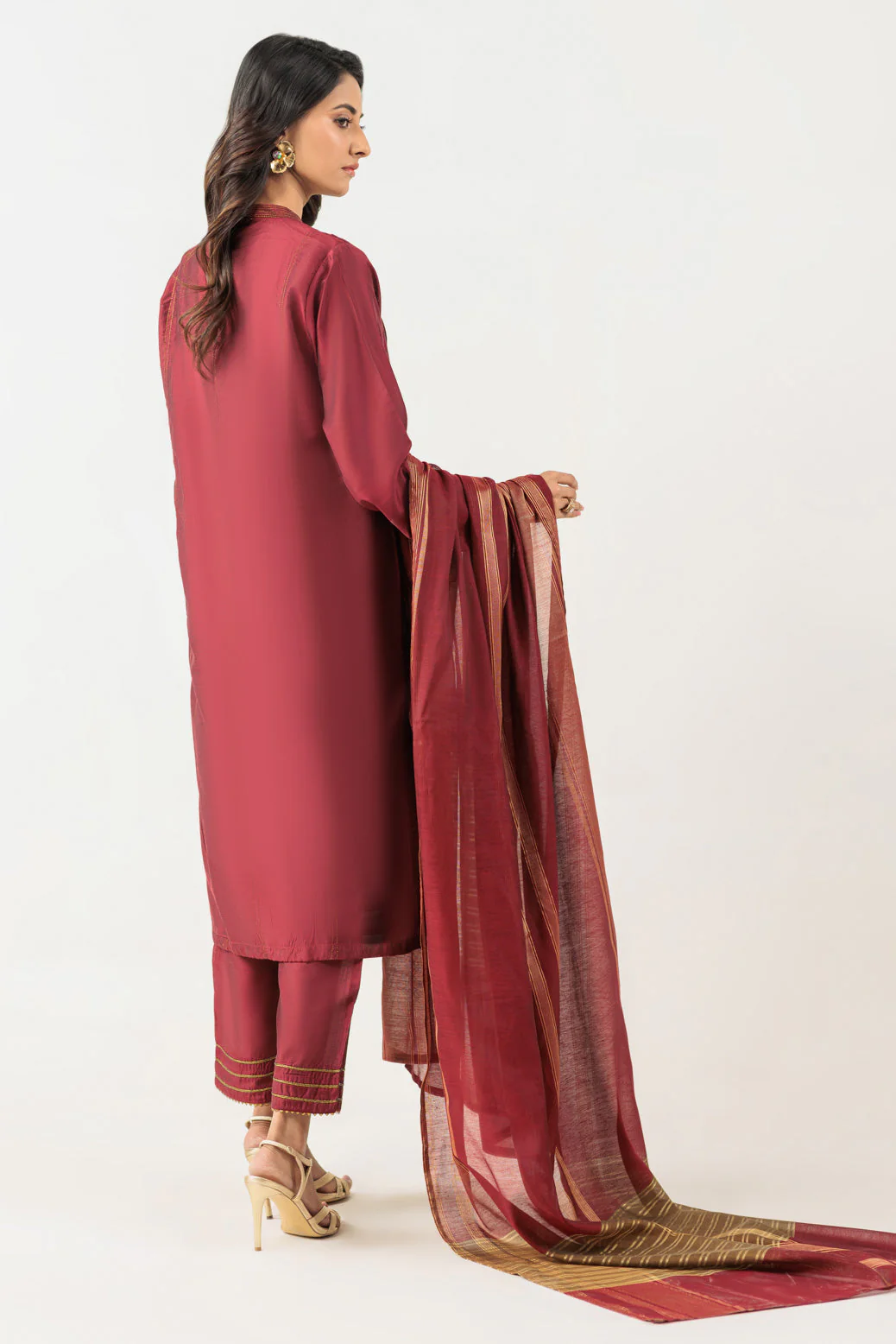 MAROON-SILK-3 PIECE (PWS7243P13) - Image 5