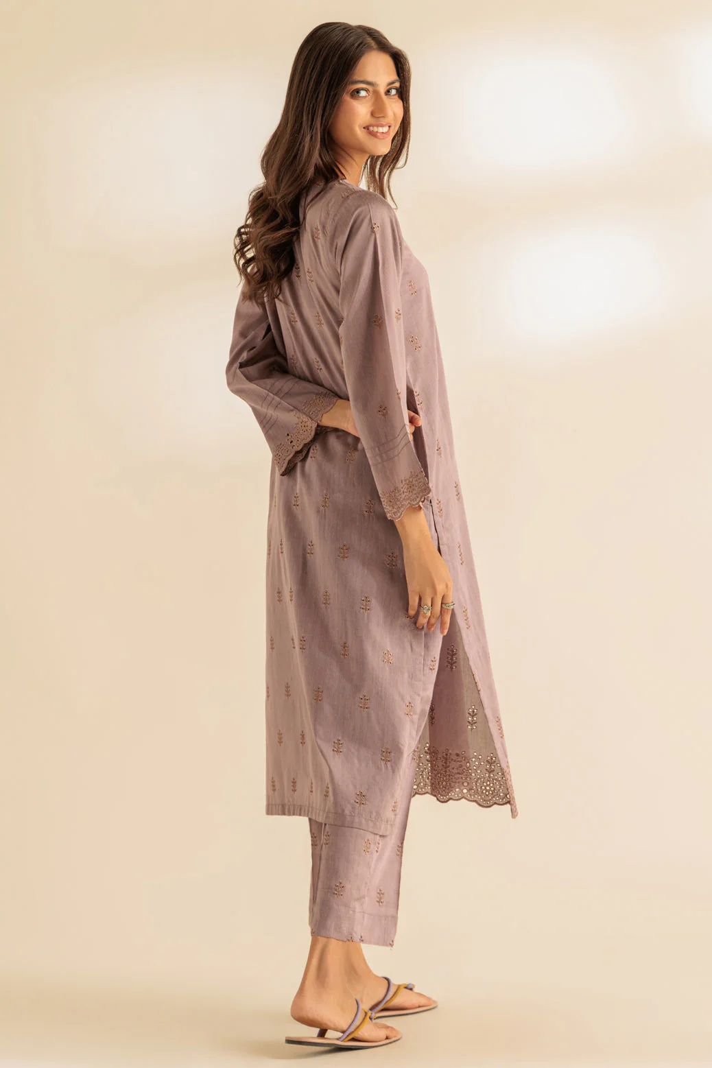 MAUVE-RAW SILK-2 PIECE (SS5242P06) - Image 2