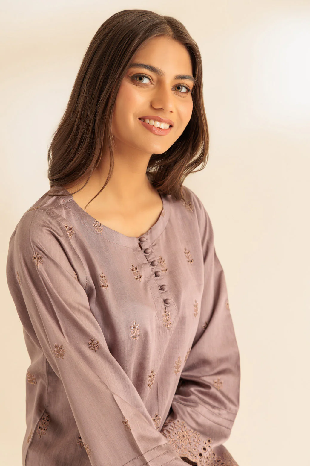 MAUVE-RAW SILK-2 PIECE (SS5242P06) - Image 3
